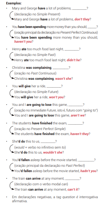Tag questions: explicação, regras e exemplos - Toda Matéria
