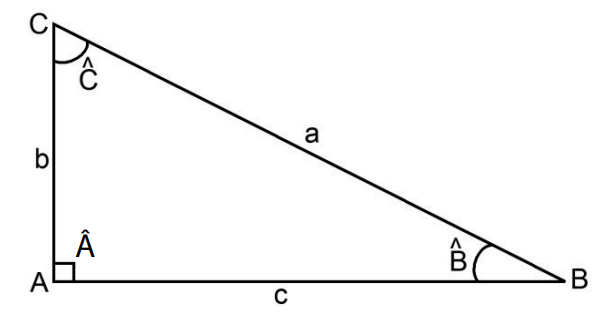 Trigonometria no triângulo retângulo em Matemática